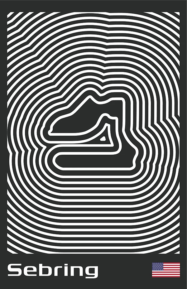 12 Hours of Sebring Poster – Line Series