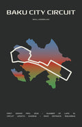 Baku City Circuit Poster – Minimal Series