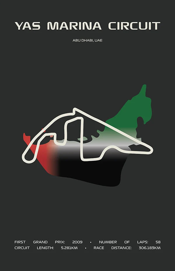 Yas Marina Circuit Poster – Minimal Series